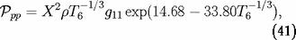 2 - 1/3 - 1/3 Ppp = X rT 6 g11 exp(14.68 - 33.80T 6 ), (41)
