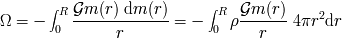 integral R Gm(r) dm(r) integral R Gm(r) _O_= - -------------------= - r --------- 4pr2dr 0 r 0 r