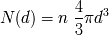 4- 3 N (d) = n pd 3