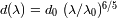 6/5 d(c)=d0 (c/c0)